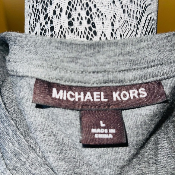NWOT - Michael kors men's solid gray V-Neck T-Shirt. - Picture 3 of 3